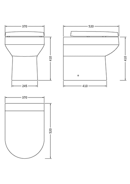 Hudson Reed Back To Wall Toilets Round Toilet Pan Including Seat