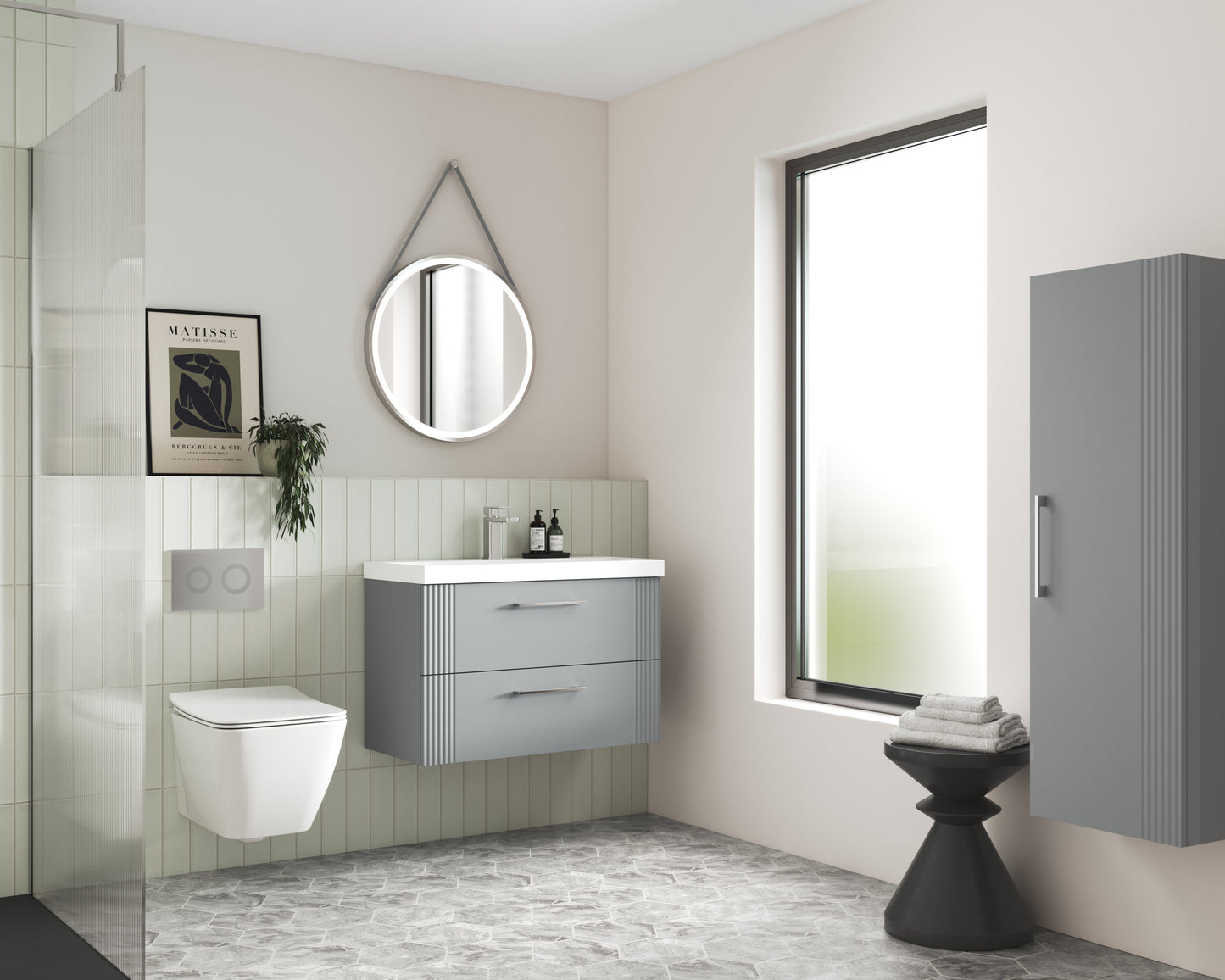 Salana 800mm Round Touch Sensor Illuminated Mirror