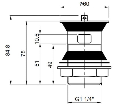 Wastes & Extras Basin Plug And Chain