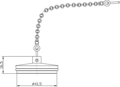 Wastes & Extras Bath Plug And Chain