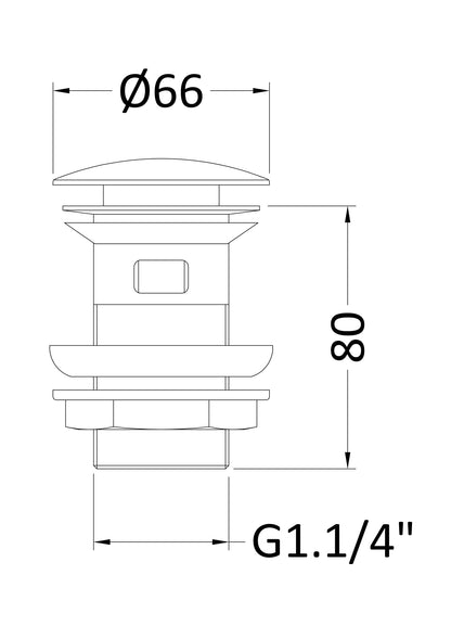 Push Button Basin Waste