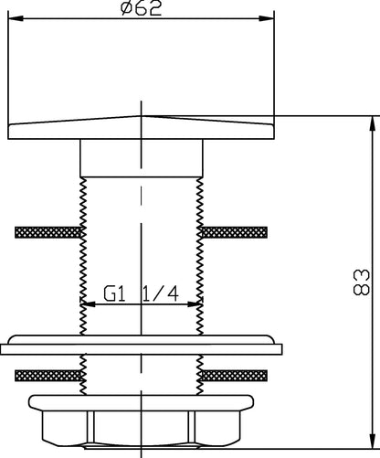 Flip Top Basin Waste