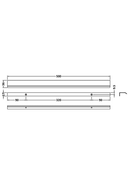 500mm Finger Pull Handle