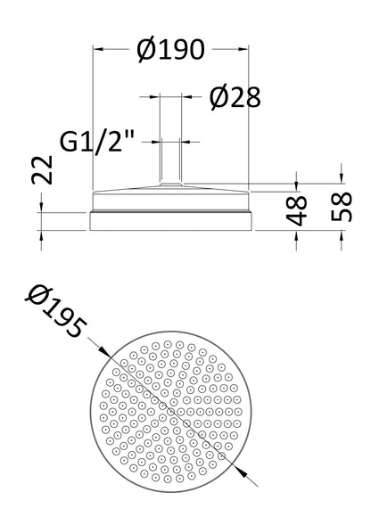 Shower Heads Fixed Head