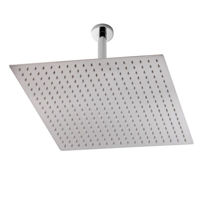 Hudson Reed Fixed Heads 400mm Square Chrome Ceiling Mounted Shower Head & Arm