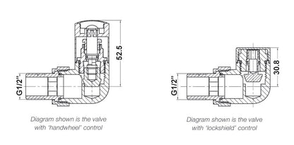 Corner Radiator Valve Pack (Pairs)