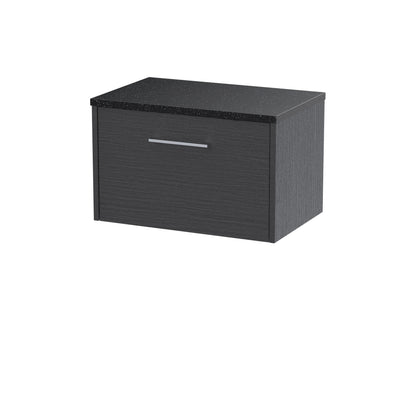 Hudson Reed Juno 600mm Wall Hung Single Drawer Vanity Unit With Laminate Top