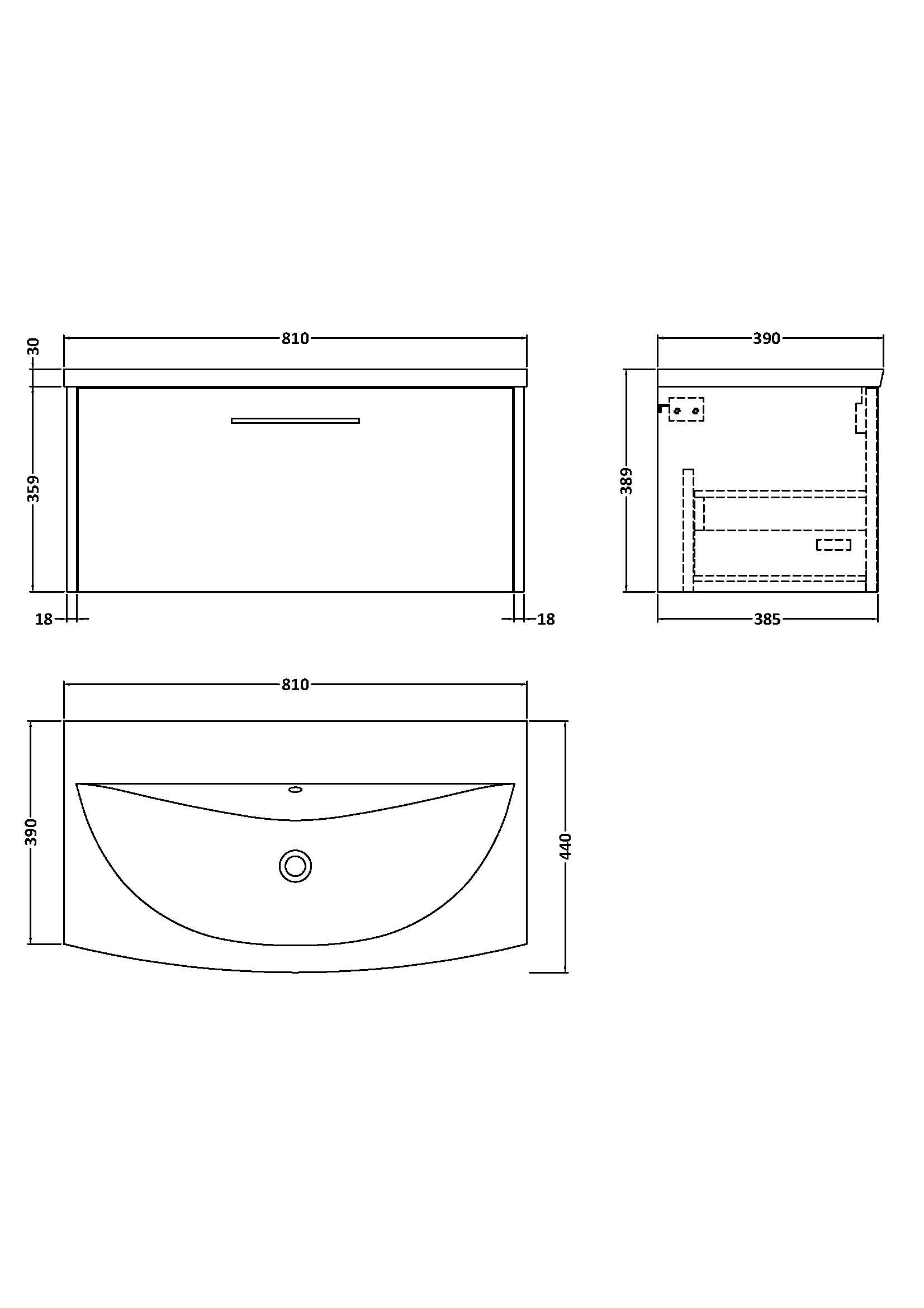 Hudson Reed Juno 800mm Graphite Grey Wall Hung Single Drawer Vanity Unit With Basin