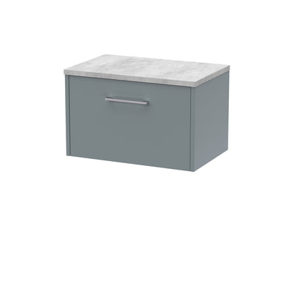 Hudson Reed Juno 600mm Wall Hung Single Drawer Vanity Unit With Laminate Top