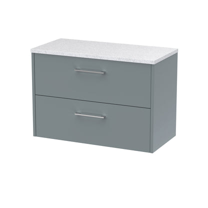 Hudson Reed Juno 800mm Wall Hung 2-Drawer Vanity Unit With Laminate Top