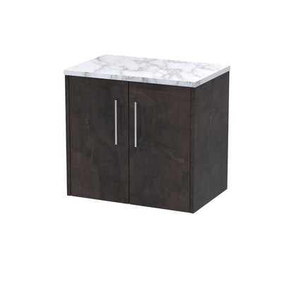 Hudson Reed Juno 600mm Wall Hung 2-Door Vanity Unit With Laminate Worktop
