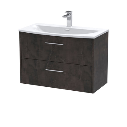 Hudson Reed Juno 800mm Wall Hung 2 Drawer Vanity Unit With Basin