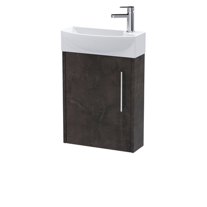 Hudson Reed Juno Compact 450mm Left Hand Wall Hung 1 Door Basin Unit
