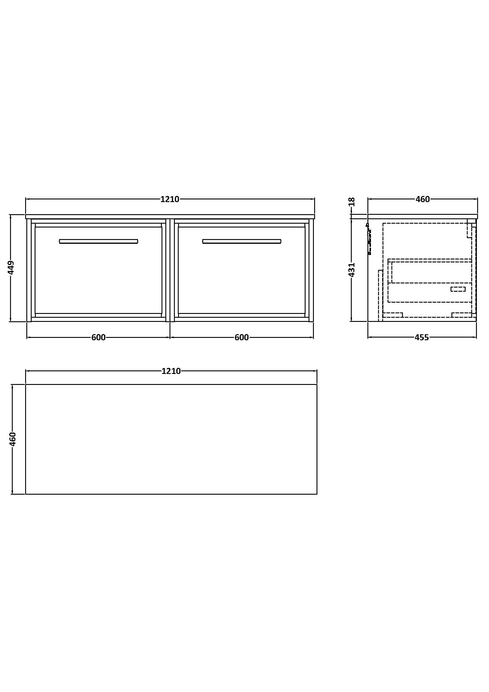 Hudson Reed Lille 1210mm Wall Hung Single Drawer Vanity Unit With Marble Worktop and Soft Close Drawers
