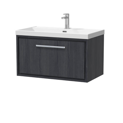 Lille 800mm Wall Hung Single Drawer Vanity with Basin - 1 Tap Hole