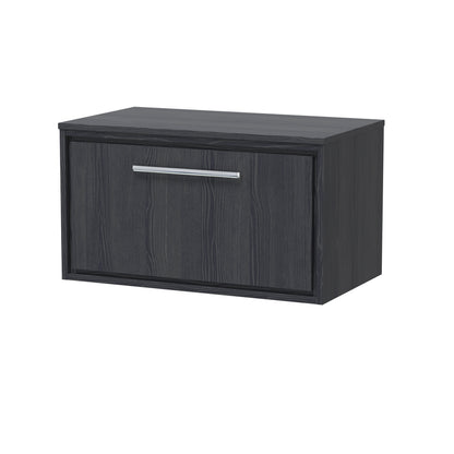 Hudson Reed Lille 800mm Wall Hung Single Drawer Vanity With Worktop With Soft Close Drawers