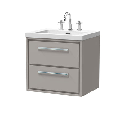 Lille 600mm Wall Hung 2-Drawer Vanity with Basin - 3 Tap Hole