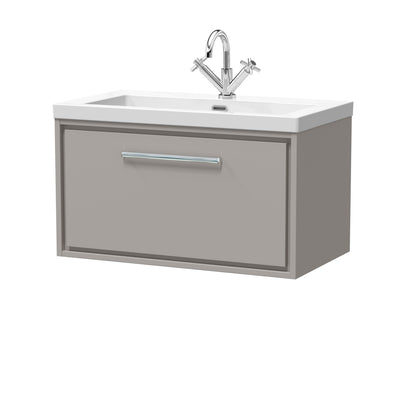 Hudson Reed Lille 800mm Wall Hung Single Drawer Vanity with 1 Tap Hole Basin