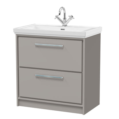 Lille 800mm Floor Standing 2-Drawer Vanity with Basin - 1 Tap Hole