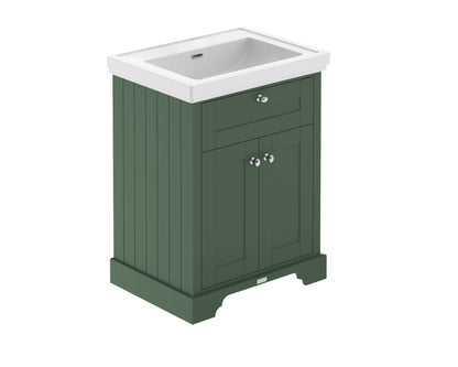 Hudson Reed Old London 600mm Floor Standing 2 Door Vanity Unit & 0 Tap Hole Fireclay Basin