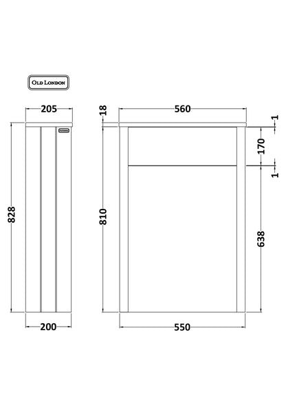 Floor Standing WC Unit 550mm