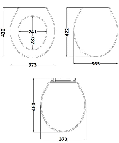 Chancery Top Fix Soft Close Toilet Seat