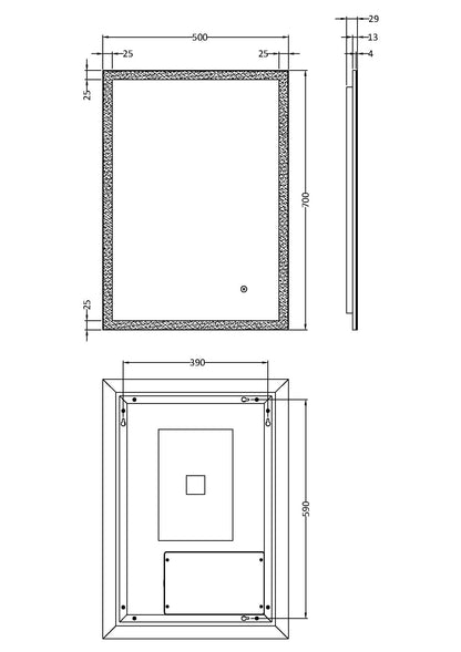 Leva 700mm x 500mm Ambient Mirror