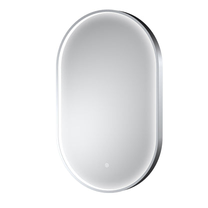 Columba Polished Chrome Inset Frame LED Mirror - 800 x 500mm