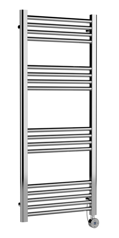 Electric Round Tube Towel Rail with 17 Bars, 1200mm x 500mm