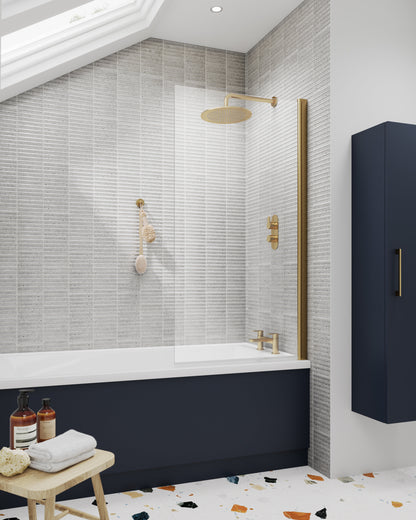 Square 6mm Toughened Safety Glass Shower Bath Screen