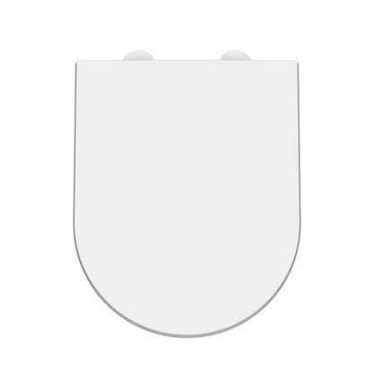 Hudson Reed D Shape Gloss White Soft Close Toilet Seat With Quick Release
