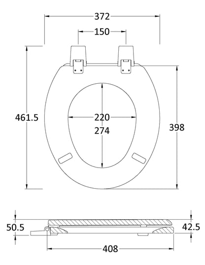 Toilet Seats Traditional Toilet Seat Plastic Hinges