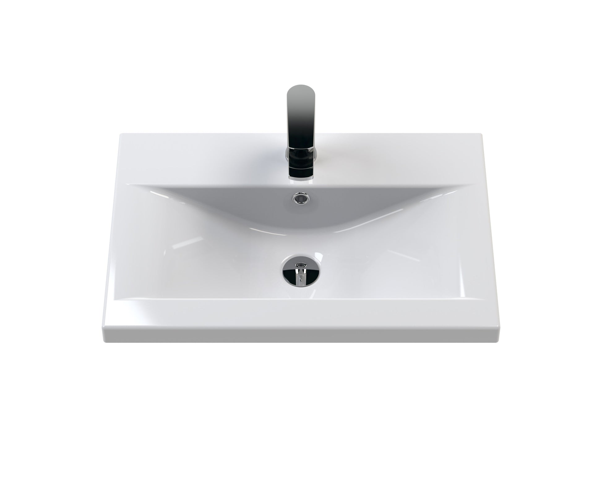 Urban Floor Standing 2 Door 1 Drawer Vanity Unit with Mid-Edge Basin 600mm