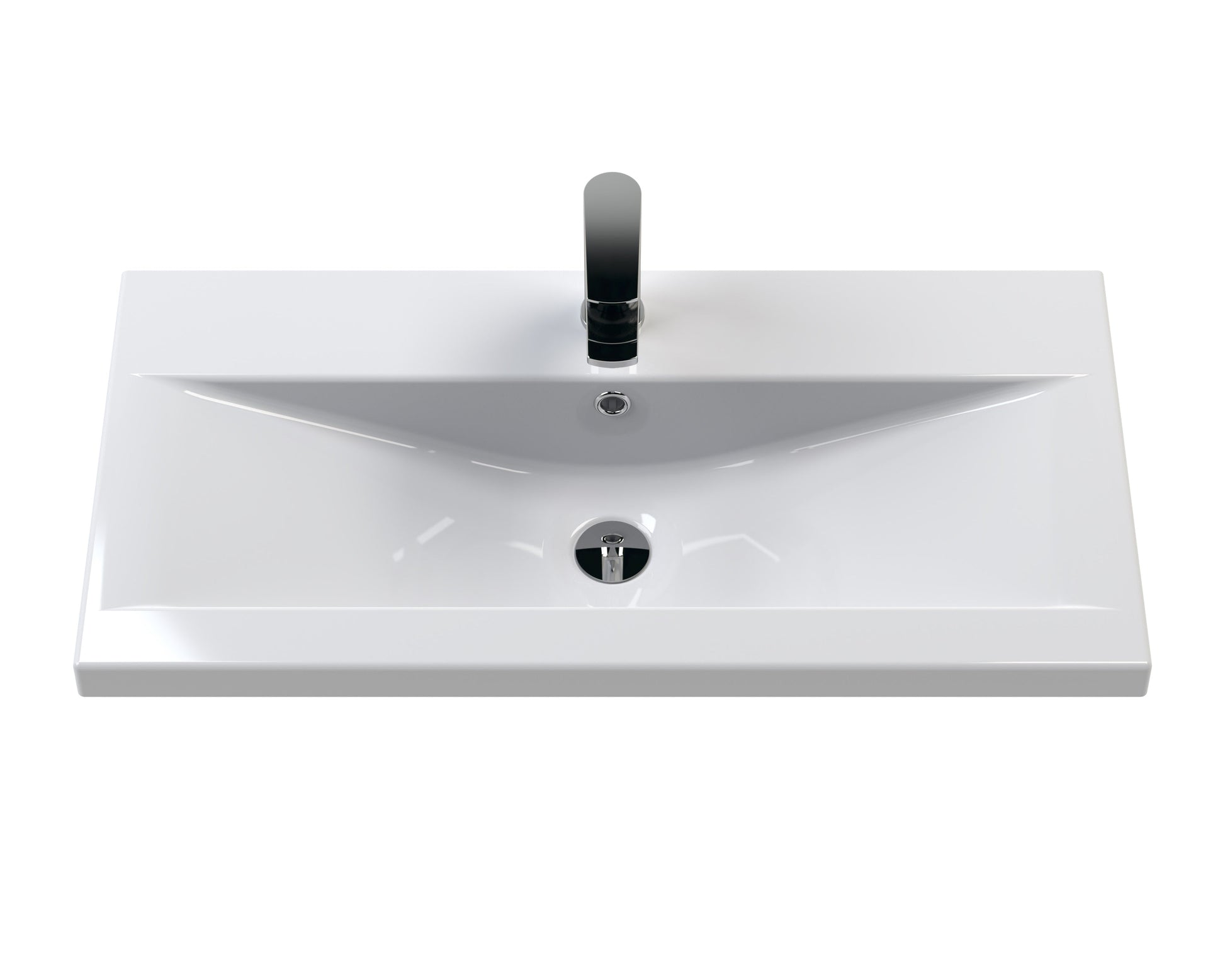 Hudson Reed Fluted 800mm Wall Hung 2-Drawer Vanity Unit With Basin