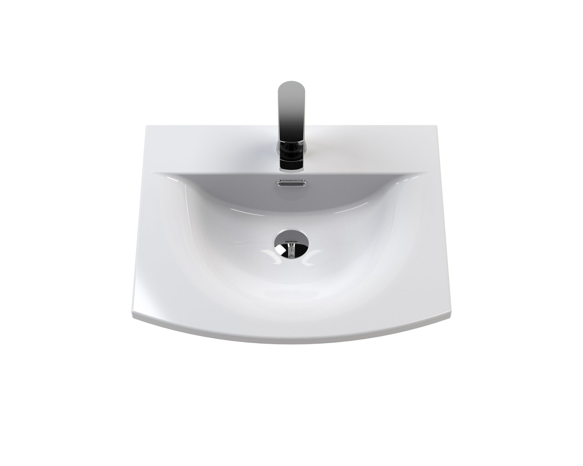 Hudson Reed Urban 500mm Satin Grey Wall Hung 2 Drawer Vanity Unit with Curved Basin