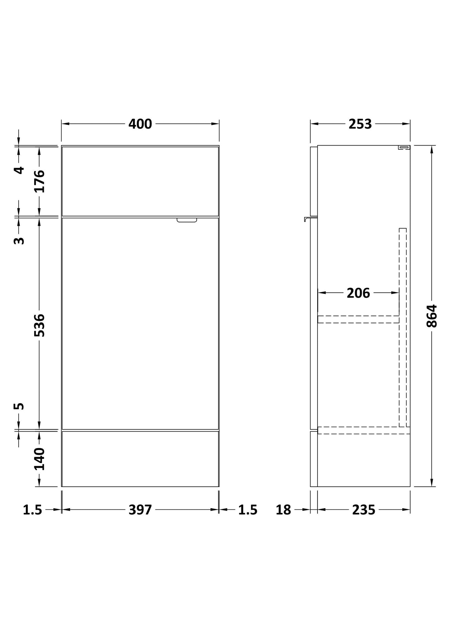 Fusion 400mm Vanity Unit Compact