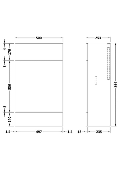 Fusion 500mm W.C. Unit Compact