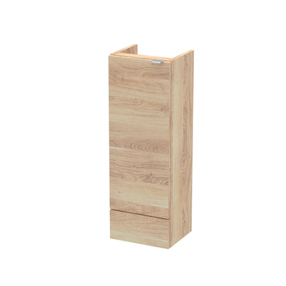 Hudson Reed Fusion 300mm 1 Door Bleached Oak Compact Floor Standing Base Unit With Handles