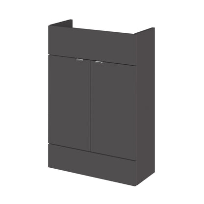 Fusion Fitted Floor Standing 2 Door Vanity Unit Compact 600mm