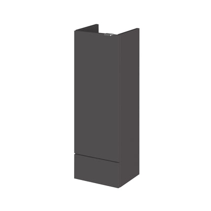 Hudson Reed Fusion 300mm 1 Door Gloss Grey Compact Floor Standing Base Unit With Handles