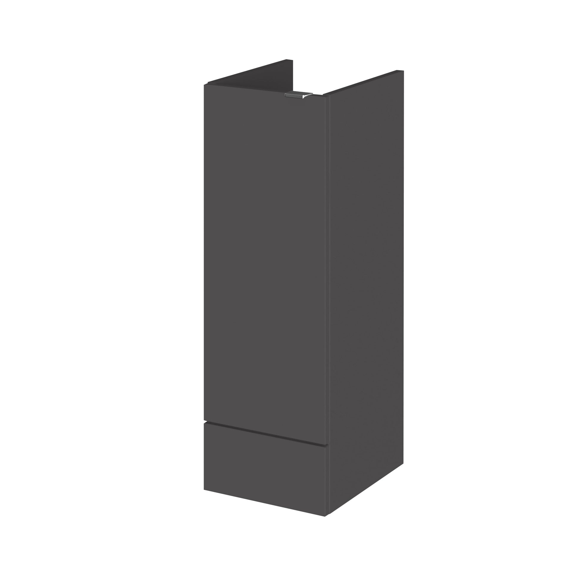 Hudson Reed Fusion 300mm 1 Door Gloss Grey Floor Standing Base Unit With Handles