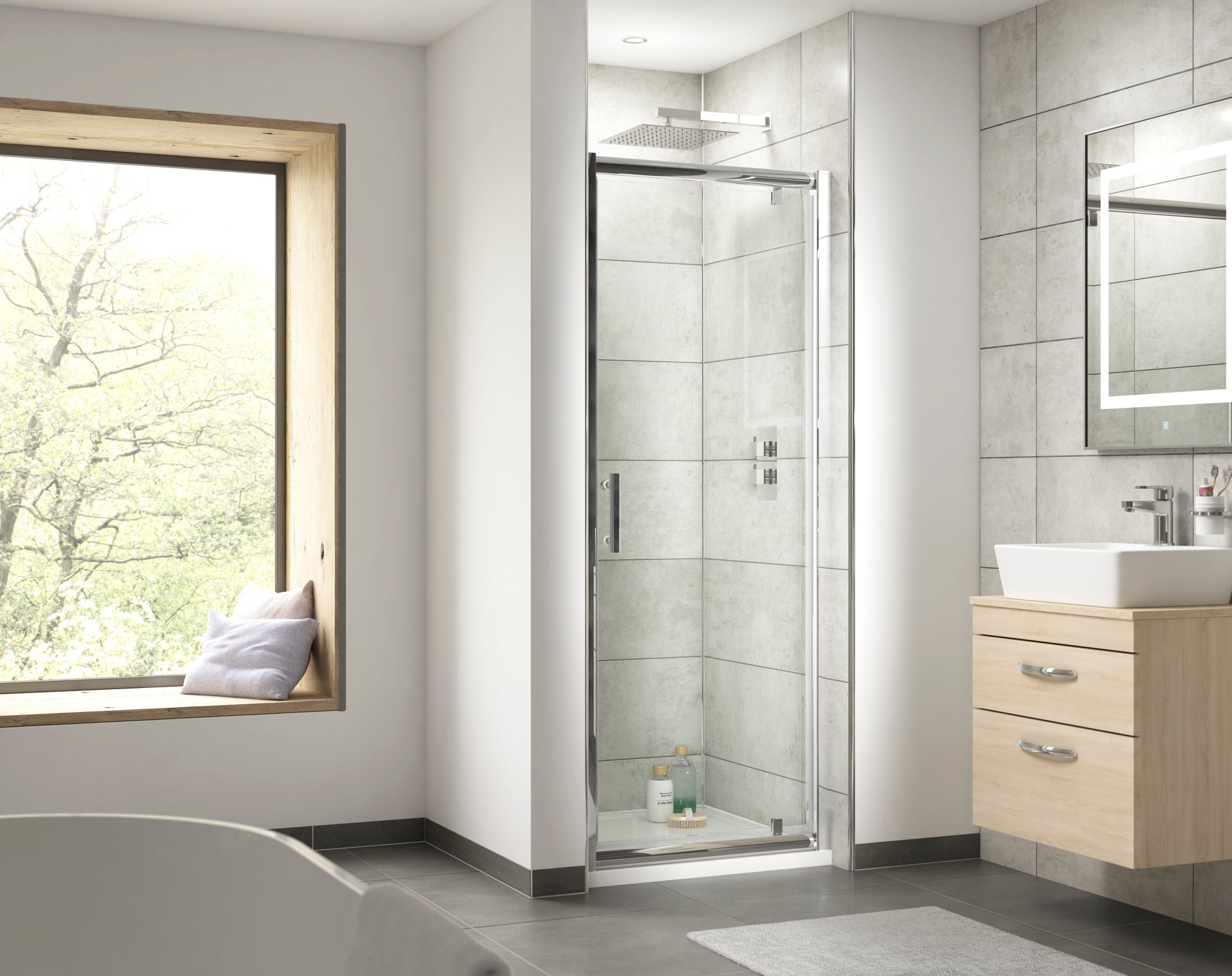 Pacific 1000mm Side Panel 6mm Glass