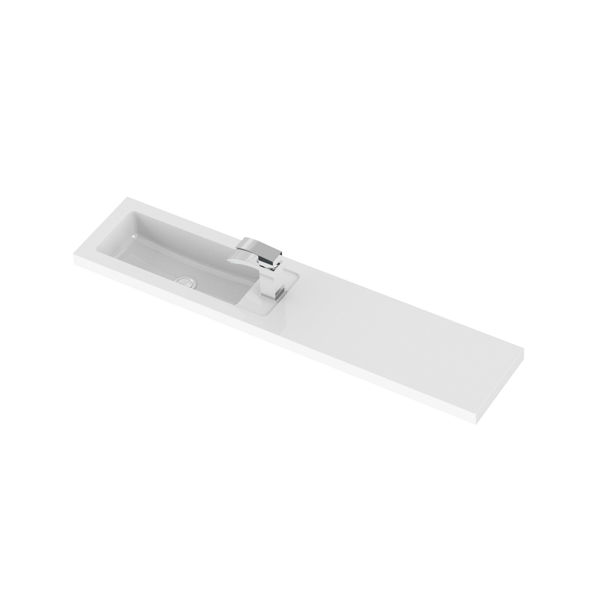 Hudson Reed Fusion Compact 1200mm Gloss White 2 Door Floor Standing Vanity Basin Combination With Handles