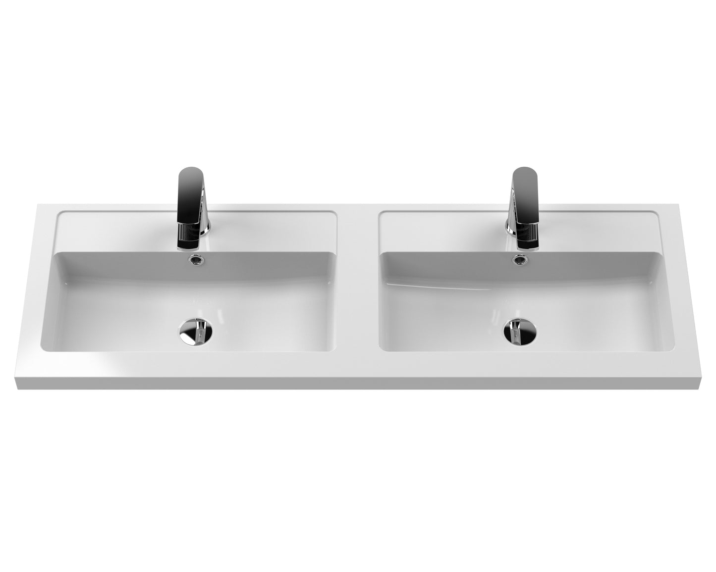 Hudson Reed Juno 1200mm Wall Hung Coastal Grey 4-Door Double Basin Vanity Unit
