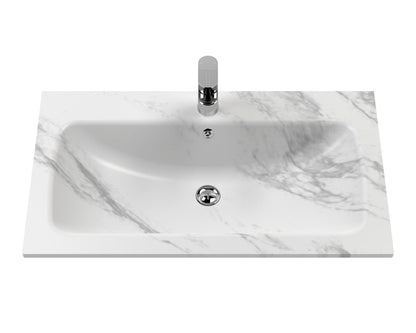 Bexley Floor Standing 1 Drawer Vanity & 1 Tap Hole Stone Basin, 800mm - Cool Grey