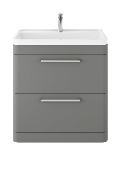 Hudson Reed Solar 800mm Floor Standing 2 Drawer Vanity Unit With Polymarble Basin