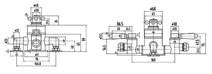 White Topaz Triple Thermostatic Shower Valve