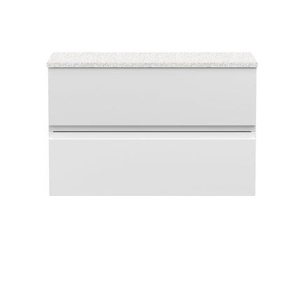 Hudson Reed Urban 800mm Wall Hung 2 Drawer Vanity Unit With Laminate Worktop