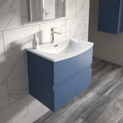 Hudson Reed Urban 600mm Wall Hung 2 Drawer Vanity Unit with Curved Basin