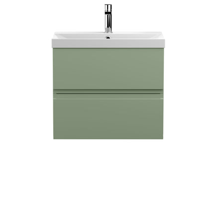 Urban 600mm Wall Hung 2-Drawer Unit and Thin-Edge Basin 1 Tap Hole